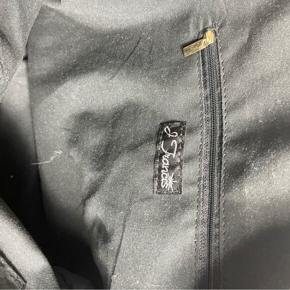 J Francis gold sequins with white and tan faux leather trims tote/shoulder bag. - Picture 10 of 10